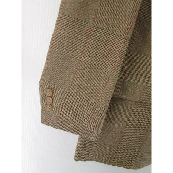 VINTAGE Brooks Brothers Sport Coat 42 Houndstooth Windowpane Blazer